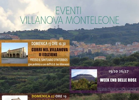 Calendario eventi Villanova Monteleone - maggio 2018