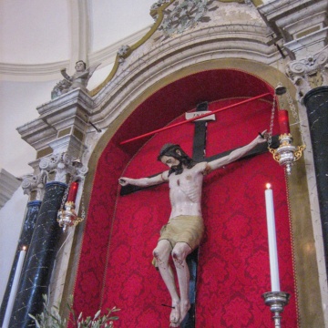 Padria, chiesa di Santa Croce. Crocifisso. (foto Angelo Marras)